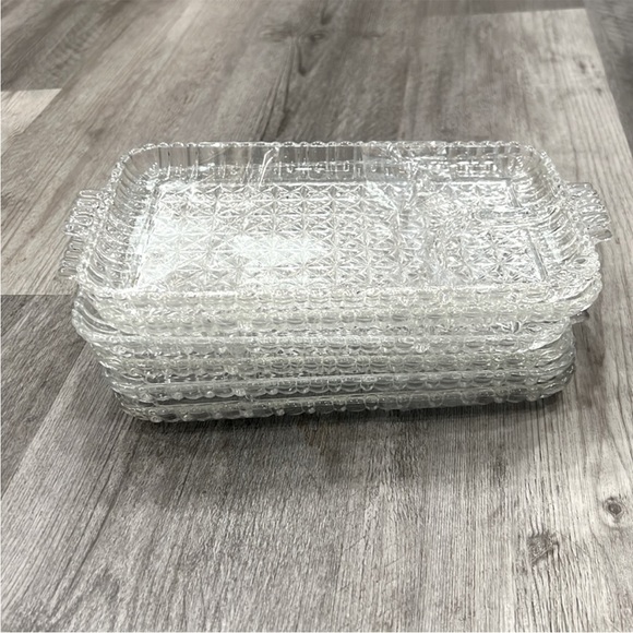 Antique Anchor Hocking Serva Snack trays, EUC - Picture 2 of 2